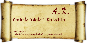 Andráskó Katalin névjegykártya